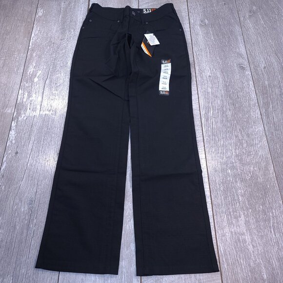 5.11 Tactical Pants Women’s 2 Regular Black Cirrus Covert Ripstop Straight Leg - Picture 2 of 10